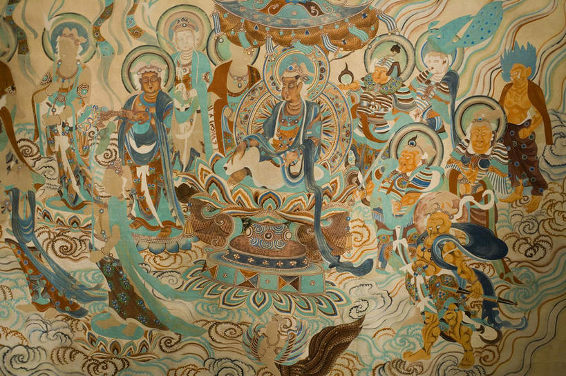 东方人,无人,站,坐,横图,室内,白天,正面,民族服装,旅游,度假,绘画,纯洁,名胜古迹,标志建筑,地标,建筑,莲花,敦煌,中国,亚洲,服装,节日,遗迹,艺术,装饰,盛开,墙,云,云朵,许多人,花蕾,云彩,注视,黄种人,古迹,文化,文物,娱乐,建设,古建筑,壁画,墙壁,墙面,祥云,花,花瓣,花朵,鲜花,衣服,白云,花苞,花蕊,观察,看,祈祷,站着,一群人,享受,休闲,健康,旅游胜地,放松,许愿,宗教,服饰,佛教,信仰,观看,纪念,华丽,修饰,祈求,吉祥,点缀,察看,富贵,神圣,衣着,穿着,关注,佛祖,古文明,东亚,纯净,佛陀,甘肃,甘肃省,中华人民共和国,吉利,衬托,美观,雅致,雅观,祥瑞,六月花神,正直,西北地区,甘,酒泉,酒泉市,衣饰,释教,平安,鞭蕖,鞭蓉,芙蕖,菡萏,荷花,六月春,藕花,水旦,水芙蓉,水华,水芸,溪客,男人,男性,年轻男性,中年男性,亚洲人,画画,站立,坐着,半身,彩图,传统服装,民俗服