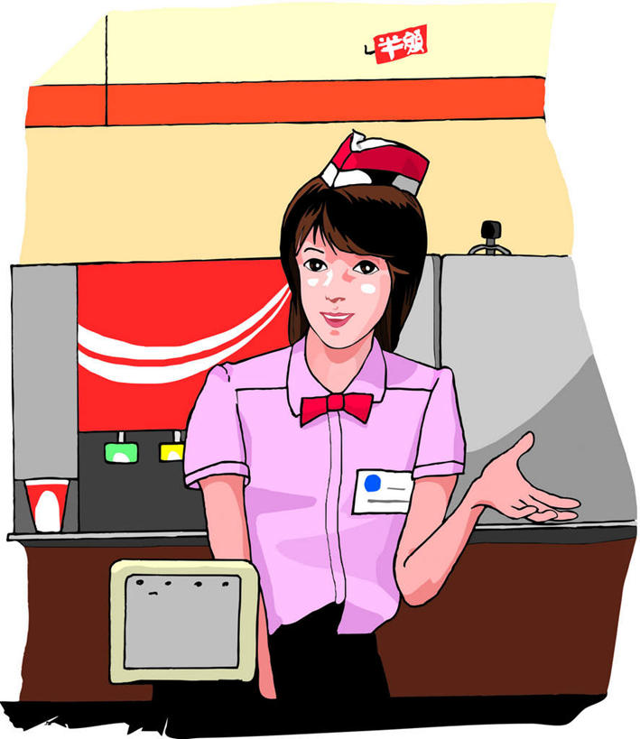 东方人,一个人,无人,前台,服务员,餐厅,站,举,说,竖图,插画,室内,白天,白色背景,正面,工作服,制服,讨论,机器,数码,科技,杯子,亚洲,仅一个年轻女性,仅一个女性,仅一个人,阴影,服装,网络,高光,几何,计算机图形,合成,图画,注视,黄种人,画,饮料,衣服,纸制品,观察,看,托,站着,pos机,服饰,收银台,观看,纸杯,电脑合成图,数码合成图,察看,衣着,穿着,关注,收银,一次性杯子,收银机,漫画,饮料机,写实,具体,具象,工作制服,接待员,衣饰,交流,年轻女性,女人,女性,亚洲人,服务生,侍者,沟通,讲话,交谈,举起,举手,举着,商讨,说话,谈话,向上举,向上伸,向上托,站立,半身,彩图,工作套服,餐馆,饭店,饭馆