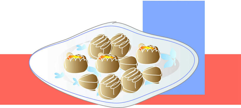 无人,横图,插画,室内,白天,白色背景,正面,数码,科技,桌面,桌子,餐具,一排,阴影,整齐,反射,网络,木制,碟子,盘,影子,食品,糖,糖果,甜点,甜品,高光,几何,计算机图形,合成,图画,画,食物,排列,盘子,木制品,碟,甜食,巧克力,电脑合成图,数码合成图,队列,漫画,写实,具体,具象,彩图