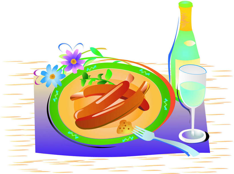 无人,餐厅,横图,插画,室内,白天,正面,数码,科技,餐桌,桌子,杯子,餐具,阴影,网络,碟子,高脚杯,盘,肉,香肠,红酒杯,高光,几何,计算机图形,合成,图画,肉类,玻璃制品,画,酒瓶,盘子,玻璃瓶,酒杯,瓶子,碟,餐台,电脑合成图,数码合成图,漫画,肉食,写实,具体,具象,玻璃杯,彩图,餐馆,饭店,饭馆