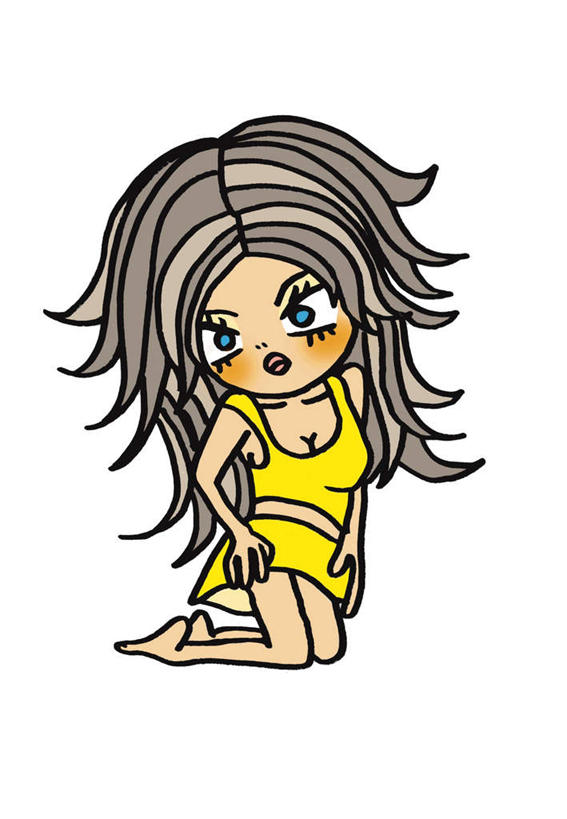 东方人,一个人,无人,跪,摸,竖图,插画,室内,白天,白色背景,正面,裙子,数码,科技,亚洲,仅一个年轻女性,仅一个女性,仅一个人,抚摸,阴影,网络,高光,几何,计算机图形,合成,图画,注视,黄种人,画,黄色,观察,看,短裙,观看,半身裙,电脑合成图,数码合成图,察看,关注,漫画,写实,具体,具象,超短裙,年轻女性,女人,女性,亚洲人,触摸,跪着,接触,彩图,全身