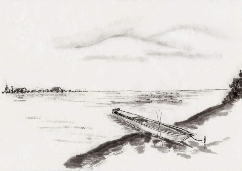 无人,家,横图,黑白,室内,白天,正面,绘画,河流,美景,山,树林,水,植物,船,许多,艺术,房屋,屋子,草屋,河水,景观,山峰,水流,云,云朵,木船,山峦,古典,云彩,文化,住宅,树,树木,绿色,白云,天空,自然,工艺品,茅草屋,交通工具,天,品味,景色,生长,晴朗,成长,美术,高雅,舟,自然风光,载具,国画,水墨画,美学,水墨,晴空,房子,茅舍,茅屋,小屋