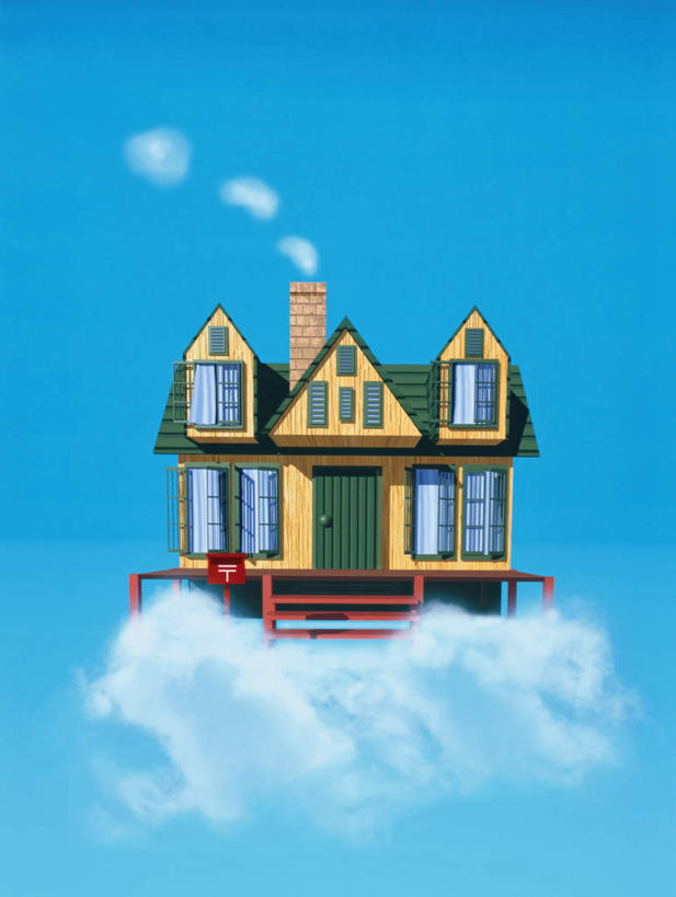 无人,家,竖图,室内,白天,仰视,数码,科技,植物,别墅,阴影,蓝色背景,网络,房屋,屋子,云,云朵,公寓,高光,几何,计算机图形,合成,云彩,洋房,楼房,住宅,树,树木,蓝色,绿色,白云,蓝天,天空,自然,天,生长,晴朗,成长,电脑合成图,数码合成图,写实,具体,具象,晴空,彩图,低角度拍摄,房子