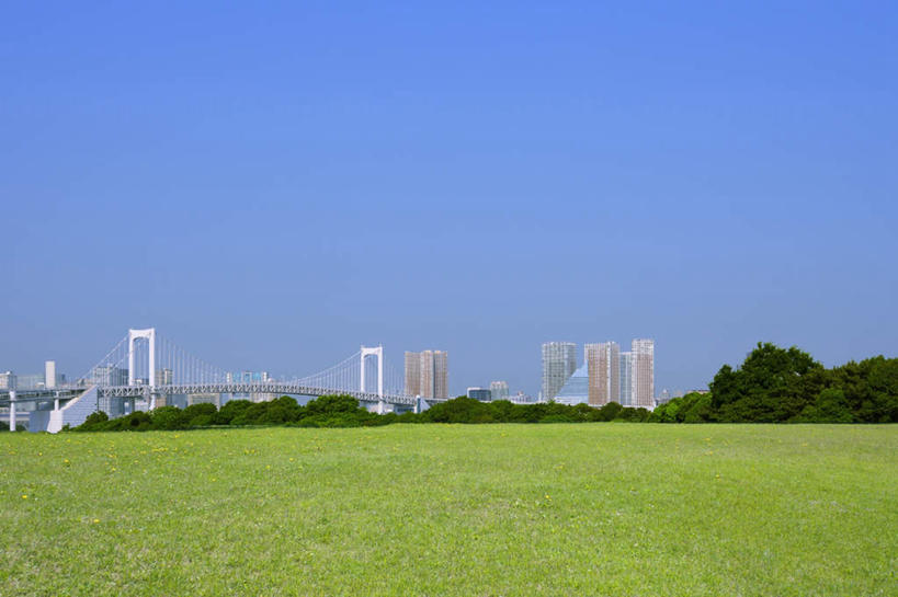 无人,高楼大厦,横图,室外,白天,正面,旅游,度假,草地,草坪,美景,植物,大厦,建筑,摩天大楼,东京,日本,亚洲,阴影,光线,影子,景观,娱乐,草,树,树木,蓝色,绿色,蓝天,天空,阳光,自然,天,享受,休闲,景色,放松,生长,晴朗,成长,自然风光,东亚,本州,万里无云,关东地方,本州岛,日本国,东京都,晴空,晴空万里,彩图,大楼,高层建筑,高楼,摩天楼