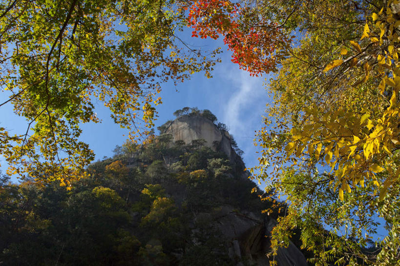 无人,横图,室外,白天,仰视,旅游,度假,美景,秋季,山,山脉,植物,叶子,日本,亚洲,景观,山峰,悬崖,云,云朵,枯叶,落叶,山峦,云彩,娱乐,树,树木,黄色,蓝色,绿色,白云,蓝天,天空,自然,群山,天,享受,休闲,景色,放松,生长,晴朗,成长,自然风光,东亚,本州,本州岛,日本国,中部地方,山梨,山梨县,绝壁,叶,叶片,晴空,秋,秋天,彩图,低角度拍摄