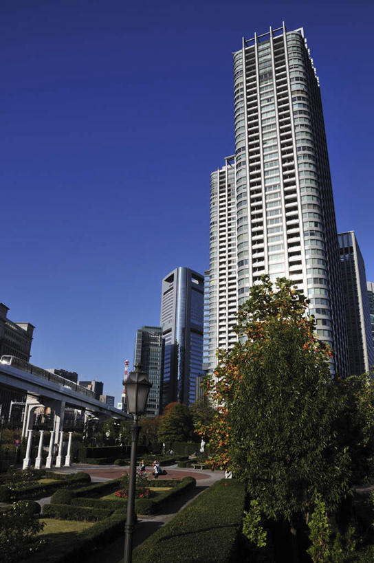 无人,高楼大厦,竖图,室外,白天,仰视,旅游,度假,草地,草坪,美景,植物,窗户,大厦,道路,建筑,路,路灯,摩天大楼,公路,照明,东京,日本,亚洲,一排,阴影,整齐,光线,影子,景观,灯光,交通,娱乐,玻璃窗,灯,草,树,树木,排列,蓝色,绿色,蓝天,天空,阳光,自然,天,享受,休闲,景色,放松,生长,晴朗,成长,照亮,照明设备,队列,自然风光,东亚,本州,万里无云,关东地方,本州岛,日本国,东京都,晴空,晴空万里,马路,彩图,低角度拍摄,大楼,高层建筑,高楼,摩天楼