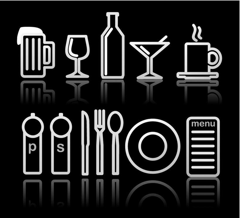 咖啡,啤酒,无人,横图,黑白,插画,室内,白天,正面,幸福,神秘,数码,科技,餐桌,杯子,餐具,一排,许多,阴影,整齐,网络,叉子,刀叉,刀子,线条,酒类,很多,高光,几何,计算机图形,合成,图画,娱乐,玻璃制品,菜单,画,酒,饮料,排列,白色,黑色,盘子,酒杯,啤酒杯,享受,休闲,温馨,放松,乐趣,创意,严肃,电脑合成图,数码合成图,倒映,提神,舒适,庄重,队列,餐刀,醒脑,漫画,创新,餐叉,含蓄,写实,具体,具象,软饮料,新意,沉静,中间色,反照,玻璃杯,进餐用具