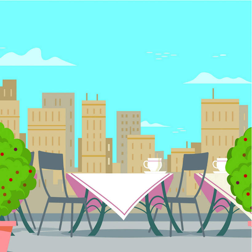 无人,餐厅,高楼大厦,方图,插画,室内,白天,正面,度假,数码,科技,花圃,美景,城市风光,城市,大厦,建筑,摩天大楼,阴影,网络,景观,云,云朵,高光,几何,计算机图形,合成,云彩,图画,娱乐,建设,画,两个,蓝色,白云,蓝天,天空,天,享受,休闲,景色,放松,电脑合成图,数码合成图,漫画,写实,具体,具象,彩图,餐馆,大楼,饭店,饭馆,高层建筑,高楼,摩天楼