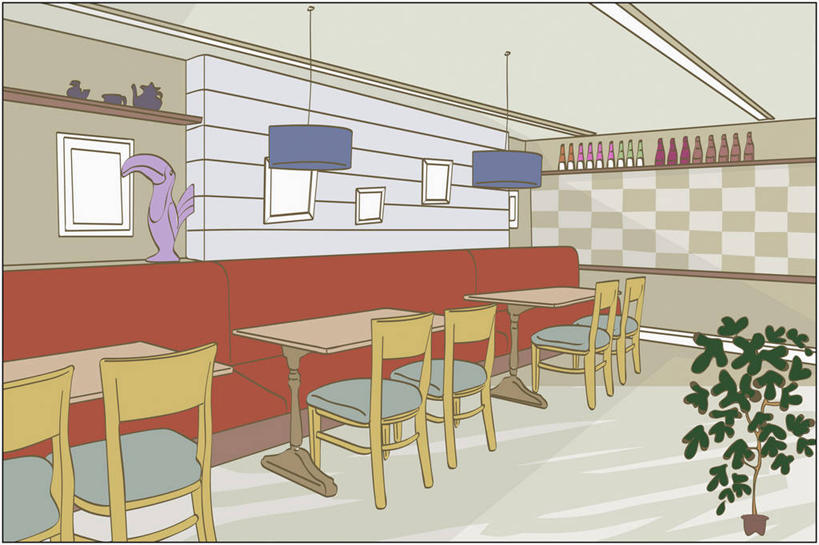 无人,餐厅,横图,插画,室内,白天,白色背景,正面,数码,科技,植物,餐桌,窗户,桌子,椅子,照明,阴影,网络,盆栽,木椅,灯光,盆景,高光,几何,计算机图形,合成,图画,吊灯,玻璃窗,灯,画,树,树木,绿色,自然,灯具,生长,成长,餐台,照亮,电脑合成图,数码合成图,合成图,照明设备,漫画,写实,具体,具象,盆景树,盆栽树,彩图,餐馆,饭店,饭馆