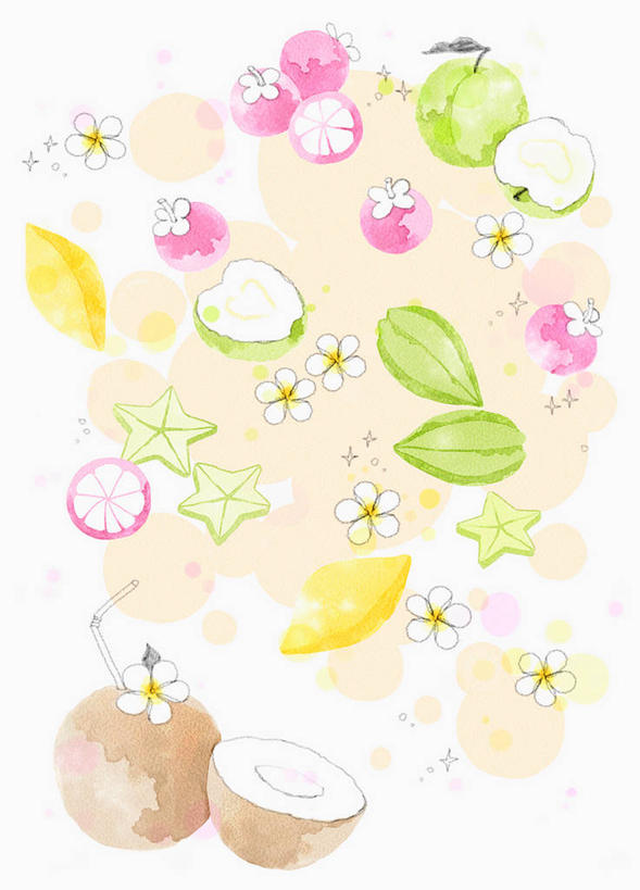 无人,竖图,插画,室内,白天,正面,数码,科技,苹果,芒果,椰子,水果,许多,切开,阴影,新鲜,盛开,网络,塑料,生食,食品,果实,很多,高光,几何,计算机图形,合成,花蕾,图画,画,赤素馨花,花,花瓣,花朵,鲜花,食物,塑料制品,吸管,花苞,花蕊,青苹果,杨桃,切,有机食品,绿色食品,五敛子,山竹果,山竹,莽吉柿,电脑合成图,数码合成图,空心,合成图,三廉子,山竹子,山竺,阳桃,洋桃,漫画,剖面,切面,缅栀子,写实,具体,具象,饮管,蛋黄花,鸡蛋花,缅栀花,大椰,胥余,椰瓢,越王头,大季花,印度素馨,望果,蜜望,檬果,闷果,漭果,杧果,庵波罗果,彩图,圆柱状