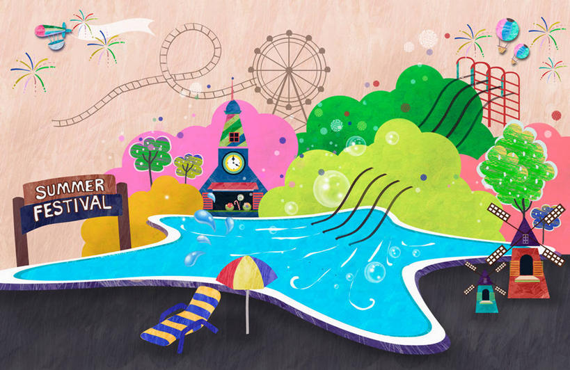 无人,游泳池,横图,插画,室内,白天,正面,游戏,灌溉,数码,科技,树林,水,植物,烟火,风车,椅子,阴影,飞溅,环保,曲折,弯曲,溅,时间,飞行,网络,英文,标志,时钟,文字,液体,字符,字母,堡垒,城堡,躺椅,水池,水滴,水面,摩天轮,交通,高光,几何,计算机图形,玩,合成,计时,图画,娱乐,航空,标识,运动器械,泳池,过山车,画,水珠,树,树木,绿色,自然,焰火,热气球,钟表,交通工具,休闲,滑滑梯,表,滑梯,运输,游乐设施,云霄飞车,蜿蜒,生长,能源,成长,活动,英文字母,沙滩椅,回收,电脑合成图,数码合成图,资源,浇灌,荷兰风车,合成图,要塞,发泄,喷洒,消遣,智力,载具,礼花,漫画,利用,低碳,循环,费里斯大转轮,磨坊,写实,具体,具象,宣泄,花炮,礼花炮,持续,滑落,游艺设施,爬升,倒转,设防,烟花,钟,玩耍,嬉戏,彩图