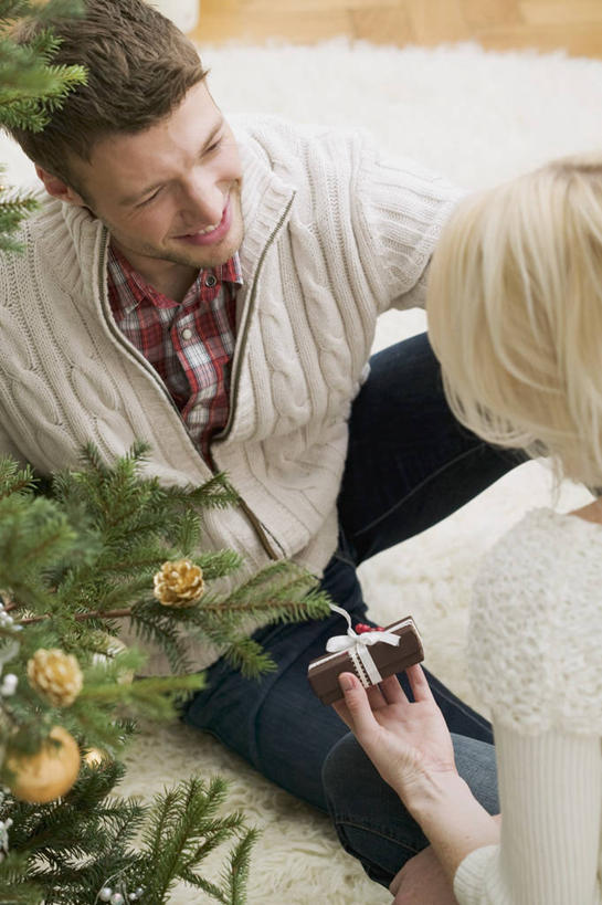 西方人,两个人,坐,笑,微笑,露齿笑,竖图,俯视,室内,白天,爱情,植物,地毯,礼盒,礼物,欧洲,欧洲人,握,服装,装饰,编织,纸盒,手工艺品,圣诞树,织物,浪漫,拿,拿着,注视,休闲装,相视,盒子,树,树木,衣服,绿色,自然,包装盒,礼品盒,工艺品,观察,看,休闲,温暖,温馨,面对面,休闲服,恩爱,握着,恋人,服饰,礼品,生长,成长,观看,对视,华丽,修饰,点缀,和睦,察看,互视,关注,相对,相看,衬托,美观,雅致,雅观,男人,男性,年轻男性,年轻女性,女人,女性,白种人,情侣,坐着,半身,彩图,高角度拍摄,伴侣,融洽