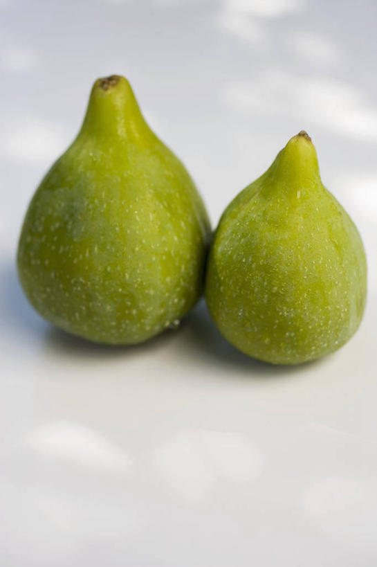 无人,竖图,俯视,室内,特写,白天,白色背景,餐桌,桌子,无花果,水果,阴影,新鲜,反射,影子,生食,食品,果实,食物,两个,绿色,摄影,有机食品,绿色食品,影棚,餐台,映日果,树地瓜,奶浆果,蜜果,彩图,高角度拍摄,影棚拍摄,拍摄