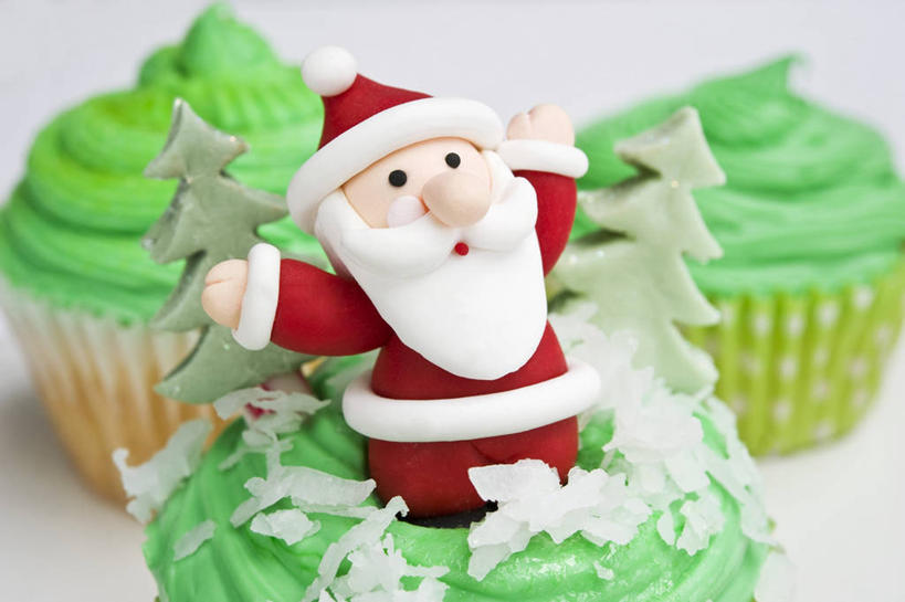 点心,无人,横图,俯视,室内,特写,白天,白色背景,下午茶,植物,餐桌,桌子,帽子,圣诞节,圣诞老人,节日,庆祝,食品,甜点,甜品,圣诞树,文化,树,树木,食物,糕点,红色,绿色,自然,甜食,奶油,庆典,圣诞帽,摄影,影棚,生长,成长,餐台,纪念,纸托,乳制品,棉帽,激凌,克林姆,淇淋,纸杯蛋糕,纸托蛋糕,蛋糕托,蛋糕托纸,蛋糕纸托,彩图,高角度拍摄,影棚拍摄,拍摄,蛋糕