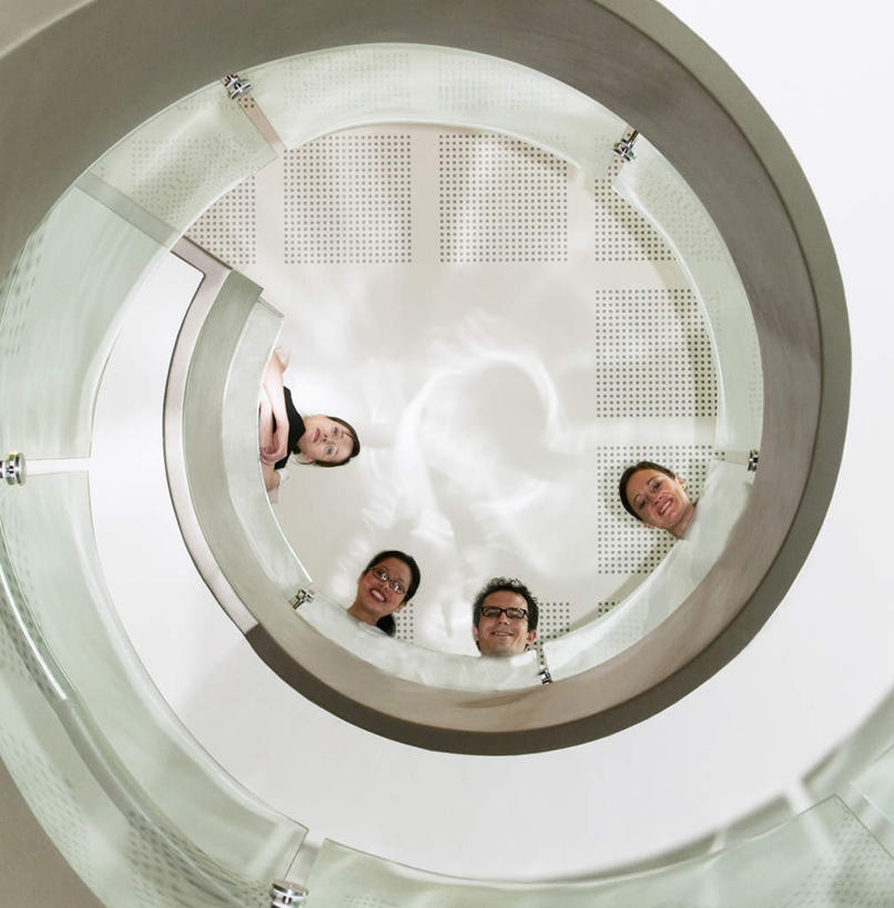 西方人,四个人,伙伴,朋友,商务人士,商务男性,商务女性,栏杆,站,竖图,室内,白天,仰视,衬衫,友谊,合作,团队,楼梯,欧洲,欧洲人,套装,曲折,弯曲,扶手,阶梯,注视,护栏,台阶,低头,观察,看,站着,战略,蜿蜒,观看,察看,关注,商务装,工薪阶层,联合,合谋,配合,协作,男人,男性,年轻女性,女人,女性,中年男性,白种人,白领,上班族,站立,半身,彩图,低角度拍摄,衬衣