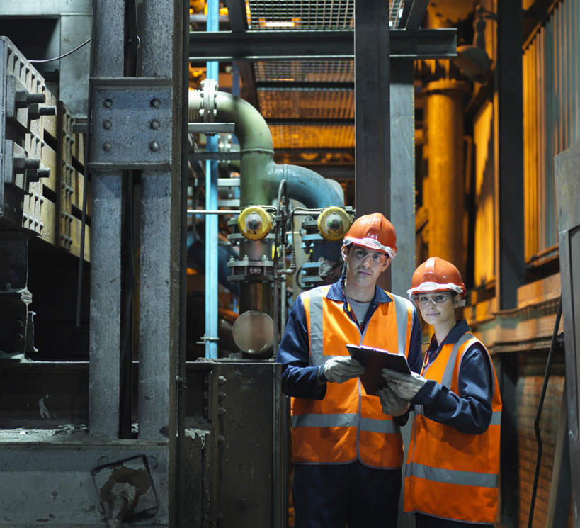 西方人,两个人,伙伴,朋友,工厂,站,横图,室内,白天,正面,工作服,制服,友谊,安全,合作,团队,机器,技术,建筑,帽子,欧洲,欧洲人,一辆,握,朦胧,模糊,材料,档案,头盔,文件,眼镜,防护,拿,拿着,注视,设备,施工,安全帽,资料,观察,看,靠,靠着,站着,机械,起重机,战略,握着,观看,护目镜,保护,工程,察看,关注,文档,保险,保全,周全,安稳,安定,联合,合谋,三顶,安全防护眼镜,工作制服,配合,平安,协作,男人,男性,年轻男性,年轻女性,女人,女性,白种人,站立,半身,彩图,工作套服,工地,制造厂,安全服,反光背心,反光服,反光衣,防护眼镜