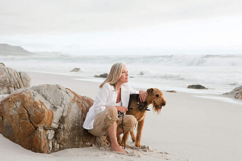 西方人,一个人,坐,横图,室外,白天,正面,海浪,海洋,石头,沙滩,山,山脉,宠物,狗,欧洲,欧洲人,仅一个女性,仅一个人,阴影,服装,光线,沙子,石子,影子,海岸,浪花,山峰,水平线,云,云朵,辽阔,梗犬,海平线,沙地,山峦,云彩,注视,休闲装,衣服,蓝色,白云,蓝天,天空,阳光,海水,动物,群山,天,观察,看,休闲,广阔,休闲服,可爱,服饰,仅一个老年女性,晴朗,观看,一望无际,察看,关注,海景,忠诚,沉积岩,无边无际,一马平川,艾尔谷梗,艾尔谷犬,河畔梗,水成岩,老年女性,女人,女性,白种人,大海,风浪,海,海水的波动,海滩,近岸浪,石块,岩石,涌浪,晴空,犬,坐着,彩图,全身,水天相接,水天一线