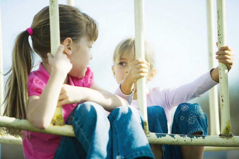 西方人,儿童,两个人,伙伴,朋友,栏杆,坐,笑,微笑,露齿笑,横图,室外,白天,正面,友谊,纯洁,欧洲,欧洲人,握,围栏,拿,拿着,休闲装,护栏,小孩,休闲,休闲服,可爱,童年,童趣,握着,对视,童真,烂漫,无邪,天真,友情,女孩,女人,女性,白种人,坐着,半身,彩图,女生