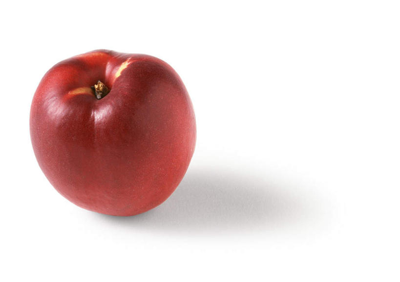 无人,横图,俯视,室内,特写,白天,白色背景,餐桌,桌子,桃子,静物,水果,新鲜,生食,食品,果实,油桃,食物,一个,红色,摄影,有机食品,绿色食品,影棚,单个,餐台,肺果,彩图,高角度拍摄,影棚拍摄,拍摄