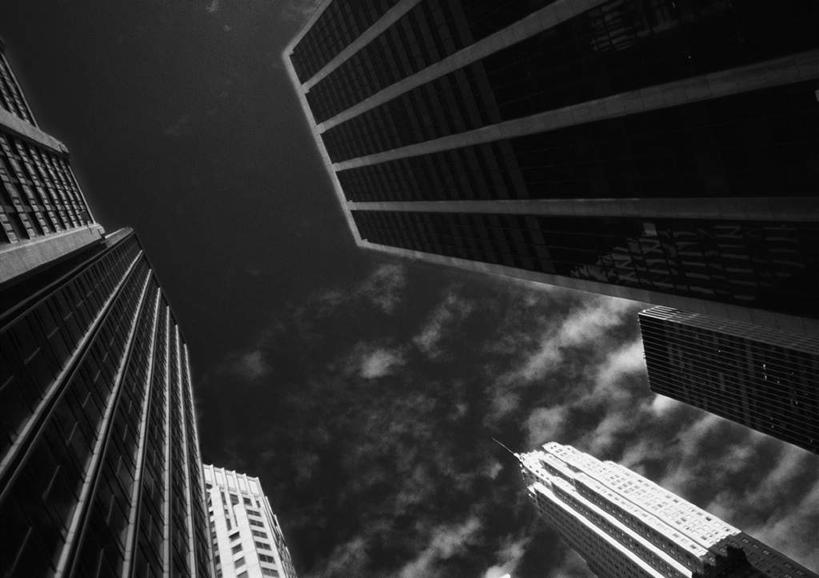 无人,高楼大厦,横图,黑白,室外,白天,仰视,度假,美景,城市风光,标志建筑,城市,大厦,建筑,摩天大楼,纽约,美国,景观,娱乐,建设,享受,休闲,景色,放松,北美,北美洲,美洲,纽约州,帝国之州,帝国州,北亚美利加洲,亚美利加洲,低角度拍摄,大楼,高层建筑,高楼,摩天楼