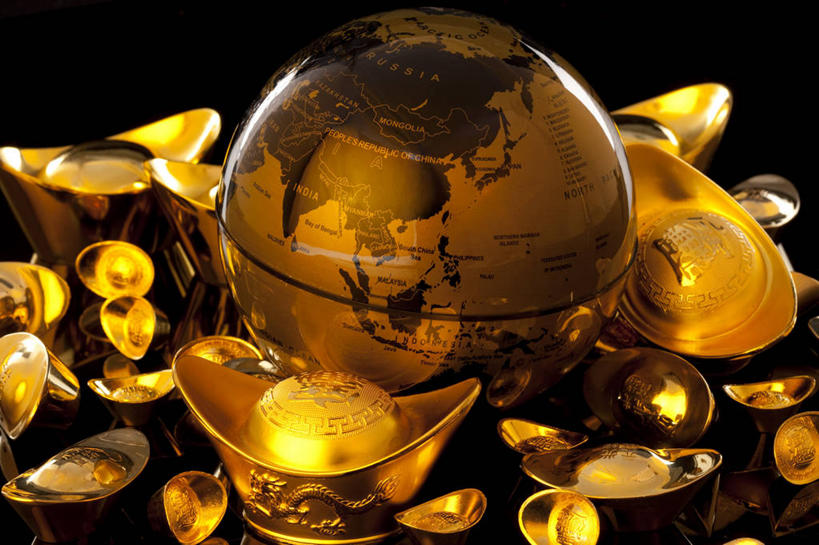 无人,横图,特写,运气,静物,北京,中国,亚洲,许多,堆叠,黑色背景,光线,金属,地球仪,光芒,很多,古典,传统,黄金,财富,金融,摄影,珍贵,中国文化,华贵,东亚,东亚文化,繁荣,古代文明,货币,彩图,影棚拍摄,元宝,传统文化