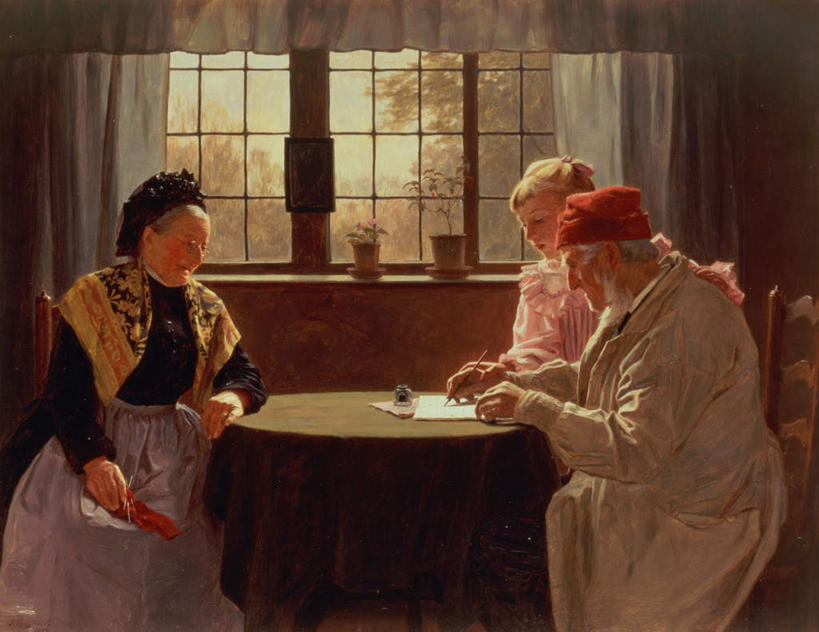 西方人,儿童,老年人,无人,三个人,家庭,夫妻,祖母,祖父,坐,横图,室内,白天,侧面,爱情,绘画,纯洁,日落,餐桌,窗户,窗帘,桌子,椅子,油画,欧洲,欧洲人,握,服装,艺术,装饰,笔,材料,档案,罐子,墨水,文件,眼镜,晚霞,霞光,落日,办公用品,钢笔,古典,浪漫,拿,拿着,注视,休闲装,文化,玻璃窗,玻璃制品,文具,一个,小孩,衣服,黄昏,帘子,玻璃瓶,瓶子,学习用品,资料,工艺品,低头,观察,看,品味,休闲,温暖,温馨,一家人,休闲服,遮阳,彩霞,恩爱,可爱,童年,童趣,握着,恋人,服饰,奶奶,爷爷,单个,餐台,观看,祖孙,华丽,修饰,文具用品,美术,点缀,和睦,察看,书写,高雅,关注,文档,近视眼镜,童真,烂漫,无邪,外婆,外孙女,外祖母,外公,外祖父,美学,衬托,美观,雅致,雅观,夕照,誊写,天真,老年男性,老年女性,男人,男性,女孩,女人,女性,白种人,孩子,夫妇,情侣,孙女,夕阳,坐着,半身,彩图,伴侣,融洽,斜阳,女生