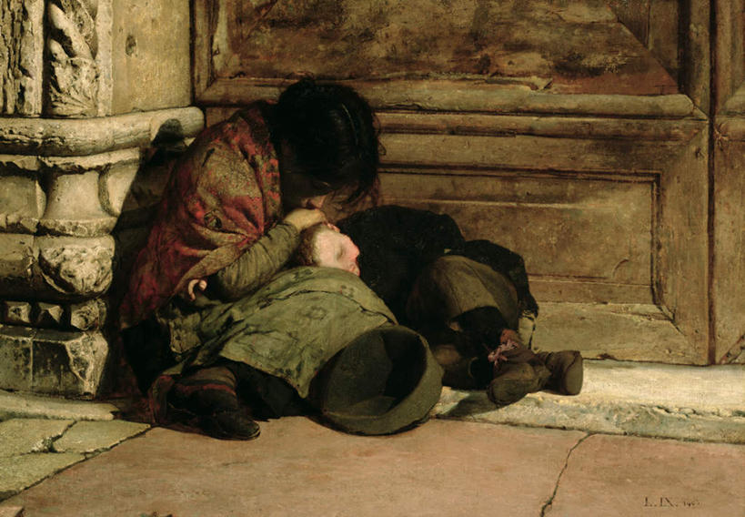 西方人,儿童,无人,两个人,坐,躺,闭眼,摸,睡,横图,室内,白天,侧面,民族服装,绘画,纯洁,帽子,纺织品,油画,欧洲,欧洲人,抚摸,阴影,艺术,装饰,光线,毛毯,毯子,影子,柱子,墙,古典,礼帽,文化,墙壁,墙面,纺织,拾荒者,小孩,工艺品,垫子,低头,品味,温暖,可爱,童年,童趣,乞丐,华丽,修饰,美术,点缀,高雅,乞讨,童真,烂漫,无邪,美学,衬托,美观,雅致,雅观,叫花子,叫化子,卧着,天真,男孩,男人,男性,女孩,女人,女性,白种人,闭眼睛,闭着眼,闭着眼睛,触摸,接触,困,困觉,寝息,睡觉,躺着,卧,坐着,彩图,全身,传统服装,民俗服,男生,女生