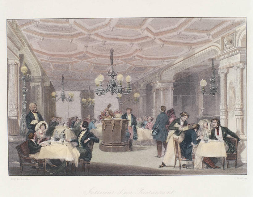 横图,插画,室内,白天,吃饭,数码,科技,桌子,法国,巴黎,阴影,网络,首都,许多人,高光,几何,计算机图形,合成,图画,历史,画,装饰物,一群人,摄影,电脑合成图,数码合成图,合成图,文学,漫画,写实,具体,具象,彩图,餐馆,雕刻术