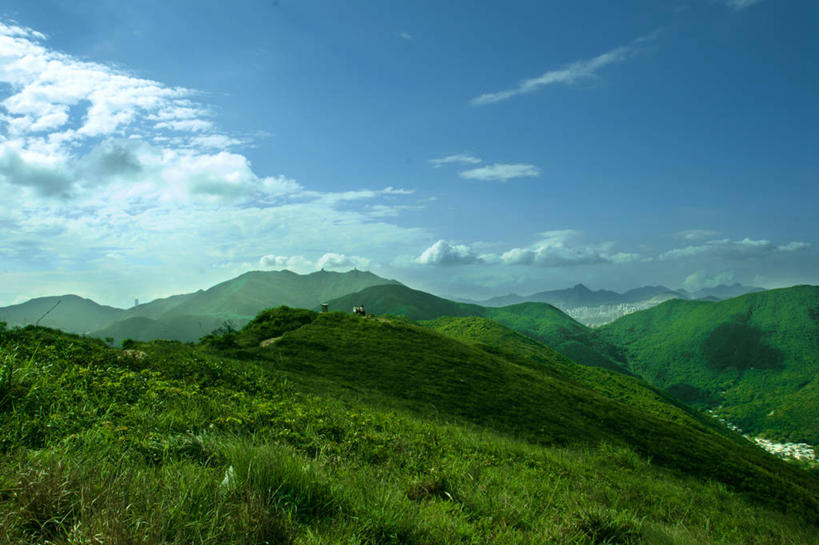 横图,室外,白天,美景,山,山脉,香港,日光,阴影,地形,景观,云,草,绿色,风景,天空,自然,景色,摄影,宁静,自然风光,彩图