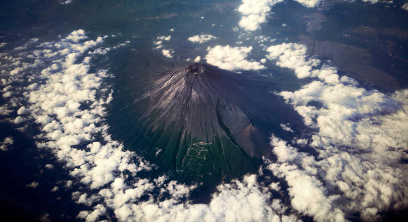 无人,横图,俯视,室外,白天,山,富士山,日本,日本文化,云,风景,自然,摄影,宁静,彩图,高角度拍摄,富士