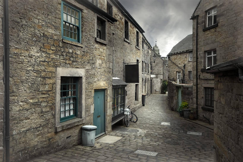 无人,横图,室外,白天,多云,建筑,街道,英国,房屋,乡村,摄影,英国文化,彩图,居住区