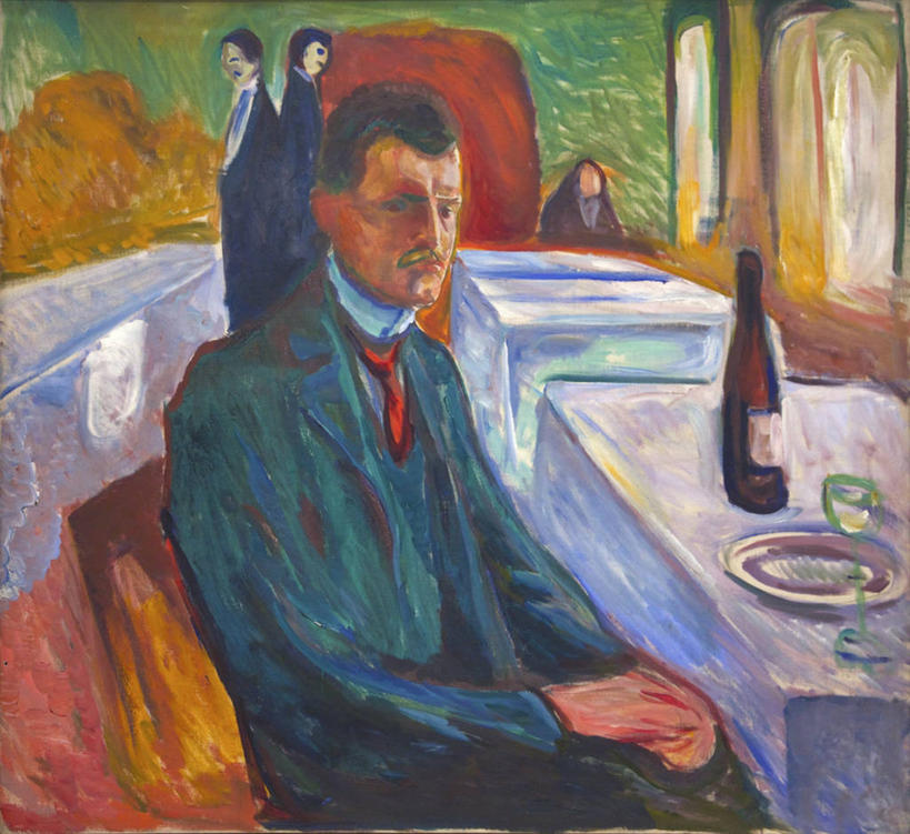 葡萄酒,成年人,中年人,一个人,坐,握手,横图,插画,室内,白天,数码,科技,桌子,仅一个男性,仅一个人,仅一个中年男性,阴影,沮丧,网络,高光,几何,计算机图形,合成,图画,休闲装,画,盘子,思考,放松,电脑合成图,数码合成图,合成图,葡萄酒杯,等,漫画,20世纪,写实,具体,具象,悲哀,男人,男性,中年男性,小胡子,搀手,拉手,手拉手,手握手,半身,彩图,餐馆,短发,表现主义