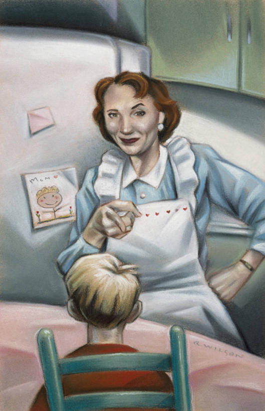 儿童,成年人,中年人,两个人,家庭,母亲,儿子,微笑,竖图,插画,室内,复古,数码,科技,厨房,桌子,椅子,指,阴影,网络,围裙,高光,几何,计算机图形,古典,合成,图画,指点,休闲装,画,手势,温暖,温馨,一家人,责备,家庭妇女,电脑合成图,数码合成图,和睦,指向,合成图,漫画,美国文化,写实,具体,具象,男孩,中年女性,彩图,融洽,打手势