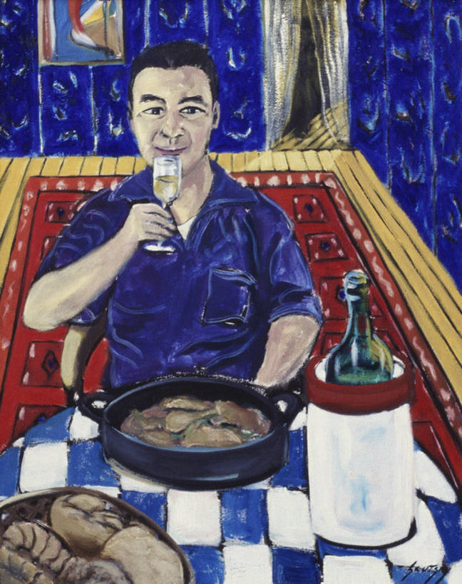 成年人,头发,一个人,吃,竖图,插画,室内,衬衫,绘画,数码,科技,地毯,纺织品,油画,仅一个男性,喝,阴影,艺术,装饰,网络,毛毯,毯子,高光,几何,计算机图形,古典,合成,图画,文化,饮食,画,酒瓶,桌布,饮料,纺织,黑色,工艺品,垫子,品味,温暖,华丽,修饰,美术,点缀,电脑合成图,数码合成图,高雅,合成图,膳食,葡萄酒杯,漫画,写实,具体,具象,美学,衬托,美观,雅致,雅观,式样,半身,彩图