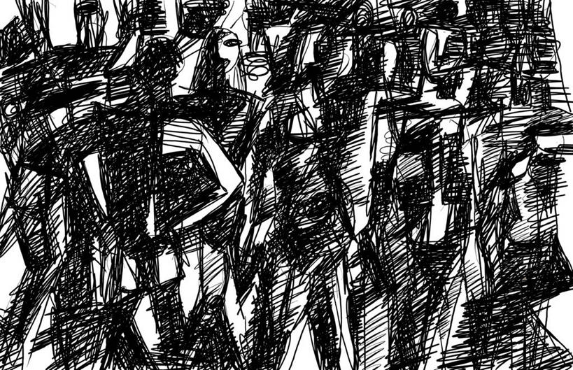 成年人,人群,观众,横图,黑白,插画,抽象,绘画,神秘,数码,科技,阴影,丰富,艺术,网络,许多人,高光,几何,计算机图形,古典,合成,图画,文化,现代,画,工艺品,社区,品味,一群人,多样,美术,死亡,电脑合成图,数码合成图,高雅,合成图,群众,漫画,计算机制图,写实,具体,具象,美学,迷惑,想法,美术工艺,团结,男人,女人,全画面,全框架,全帧,全画幅
