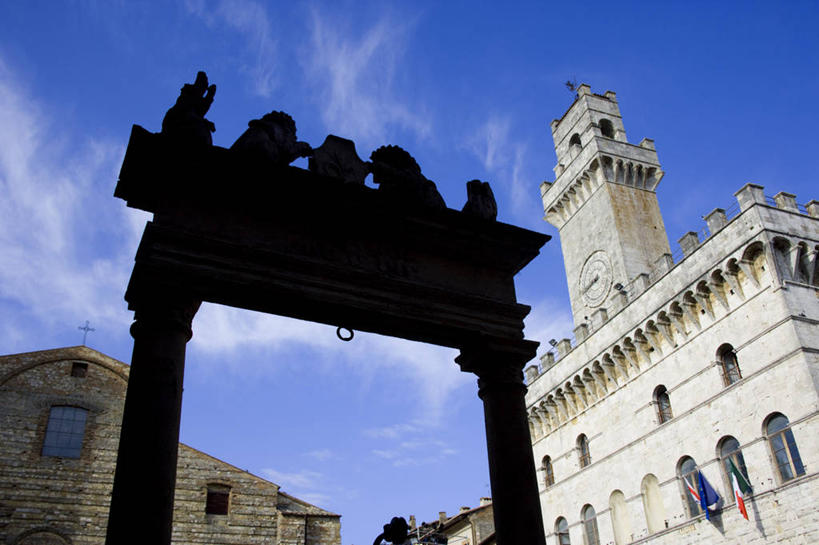 无人,广场,宫殿,横图,建筑,雕塑,意大利,欧洲,装饰,柱子,塔,历史,摄影,剪影,蒙达普西安诺,彩图,旅行