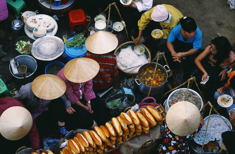 面条,横图,消费,蔬菜,帽子,越南,小贩,汤,市场,货摊,摄影,东南亚,忙碌,贸易,法式食品,法式长棍面包,印度支那,商人,烹调,彩图,大叻