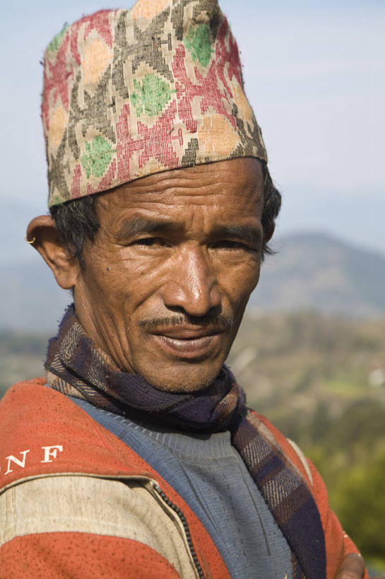 一个人,竖图,室外,帽子,尼泊尔,亚洲,摄影,肖像,喜马拉雅山脉,博卡拉,彩图
