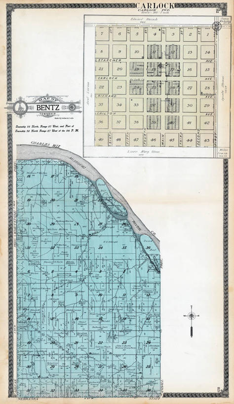无人,竖图,地图,城镇,历史,古董,南达科他州,密苏里河,彩图,地图学