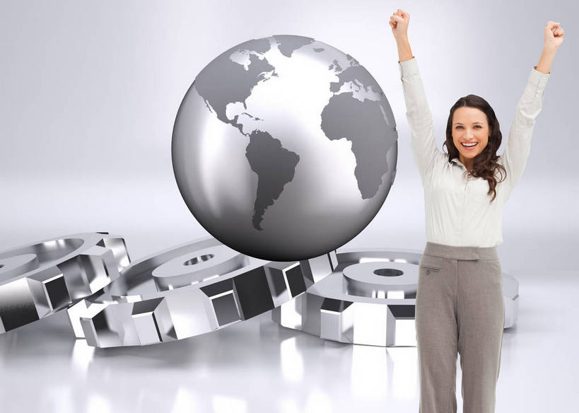 西方人,一个人,无人,商务人士,商务女性,站,举,笑,微笑,露齿笑,横图,室内,白天,正面,快乐,兴奋,骄傲,成功,胜利,零件,齿轮,数码,科技,海洋,欧洲,欧洲人,仅一个年轻女性,仅一个女性,仅一个人,连接,握,阴影,组合,套装,反射,网络,影子,世界地图,地球,陆地,高光,几何,计算机图形,合成,全球,注视,观察,看,托,握拳,站着,机械,自信,握着,地理,国家,观看,链接,电脑合成图,数码合成图,大陆,五金,察看,世界,紧固,合成图,关注,拼接,拼凑,商务装,工薪阶层,写实,具体,具象,拼合,凑集,聚合,撮合,链结,牢固,年轻女性,女人,女性,白种人,白领,上班族,举起,举手,举着,向上举,向上伸,向上托,站立,半身,彩图,欢乐,开心,大洋,大洲