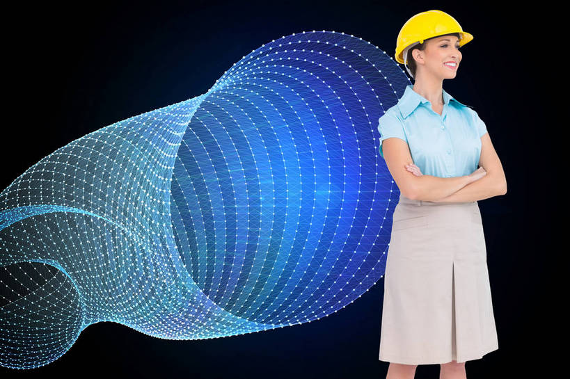 西方人,一个人,无人,工程师,建筑师,站,笑,双手交叉,微笑,露齿笑,横图,室内,白天,正面,衬衫,裙子,数码,科技,帽子,欧洲,欧洲人,仅一个年轻女性,仅一个女性,仅一个人,阴影,波纹,形状,梦幻,曲折,弯曲,发光,反射,光束,网络,圆形,头盔,图形,影子,圆,光亮,漩涡,高光,几何,计算机图形,合成,注视,黄色,蓝色,黑色,安全帽,观察,看,站着,短裙,蜿蜒,观看,半身裙,电脑合成图,数码合成图,旋涡,察看,双手抱胸,未来,合成图,关注,数学,发亮,憧憬,写实,具体,具象,一顶,形态,外形,管理,建筑工程师,年轻女性,女人,女性,白种人,设计,站立,半身,彩图,衬衣,几何图形,平面图形,画则师,图则师,则师,评估,人员