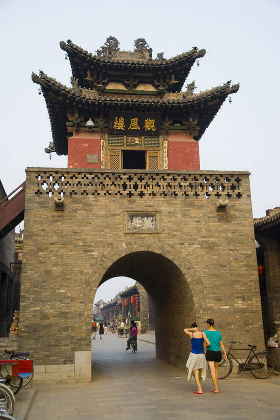 竖图,彩色,室外,白天,旅游,建筑,平遥,中国,亚洲,入口,瓦片,大门,屋顶,历史,墙壁,古代,摄影,东亚,山西省,中华人民共和国,古远,彩图,旅行,目的地,平遥古城,bj174