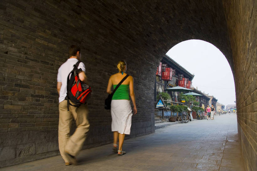 横图,彩色,室外,白天,旅游,建筑,平遥,中国,亚洲,入口,瓦片,大门,屋顶,历史,墙壁,古代,摄影,东亚,山西省,中华人民共和国,古远,彩图,旅行,目的地,平遥古城,bj174