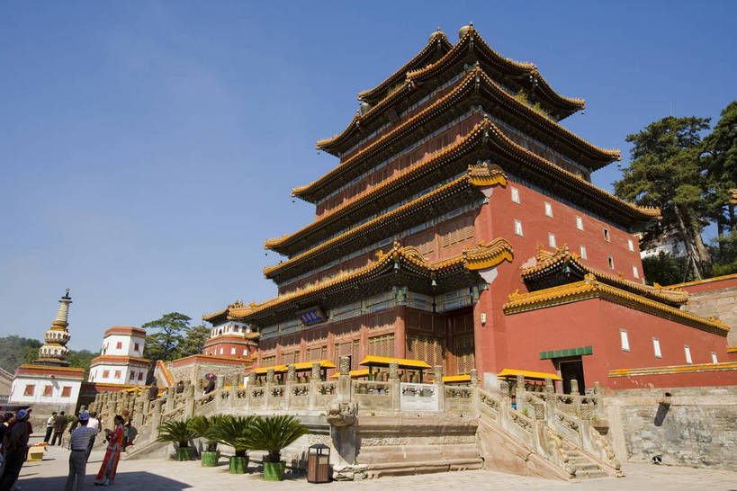 横图,名胜古迹,建筑,中国,亚洲,朝拜,局部,地砖,房屋,历史,传统,古代,红色,祈祷,旅游胜地,摄影,宗教,佛教,东亚,喇嘛,佛陀,藏传佛教,中华人民共和国,河北省,承德,古远,彩图,庙,普宁寺,bj174