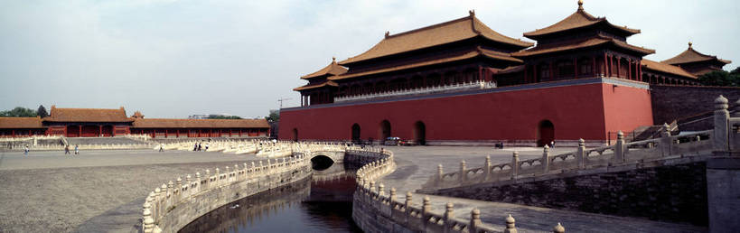 故宫,宫殿,横图,全景,室外,白天,建筑,北京,中国,亚洲,房屋,历史,古代,摄影,老照片,东亚,中华人民共和国,彩图,皇宫,bj174
