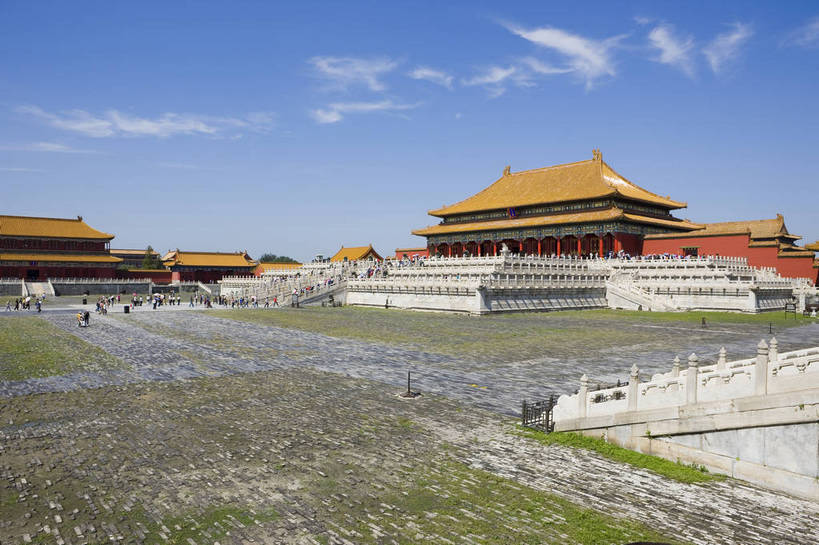 故宫,横图,室外,白天,建筑,北京,中国,亚洲,雕刻,历史,古代,白云,天空,中国文化,东亚,中华人民共和国,古远,皇家,传统文化,bj174