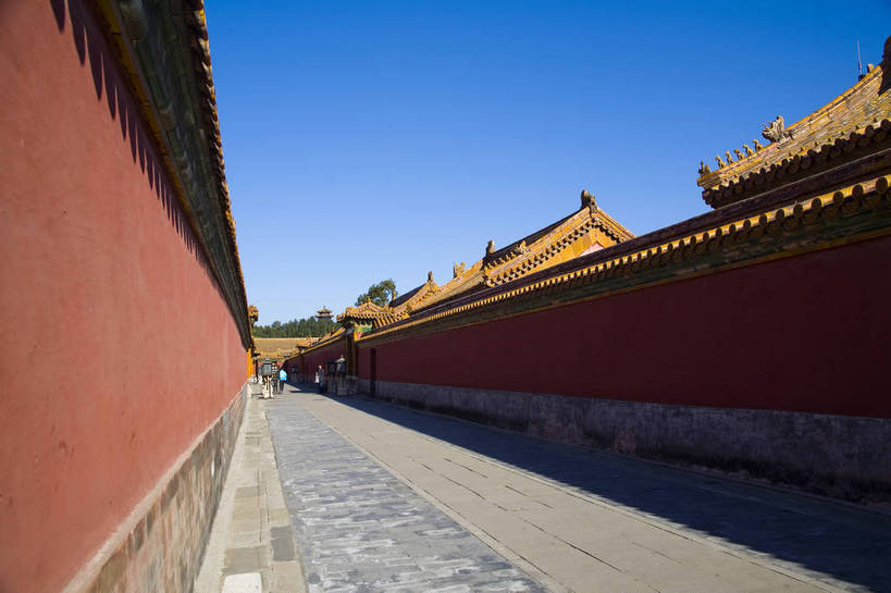 故宫,宫殿,横图,彩色,室外,特写,白天,名胜古迹,建筑,北京,中国,亚洲,墙,屋檐,景观,文化遗产,通道,摄影,古代建筑,中国文化,东亚,中华人民共和国,传统文化,bj174