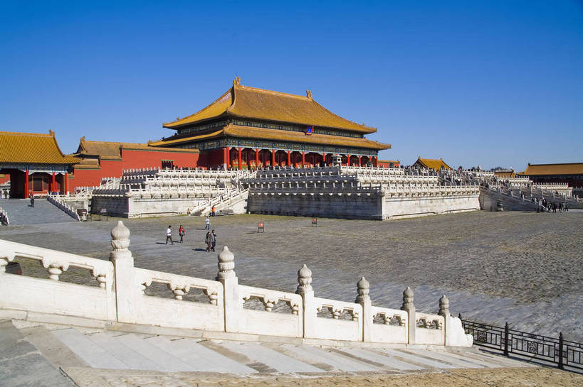 故宫,宫殿,栏杆,横图,彩色,室外,白天,名胜古迹,建筑,北京,中国,亚洲,景观,文化遗产,台阶,摄影,古代建筑,中国文化,东亚,中华人民共和国,传统文化,bj174
