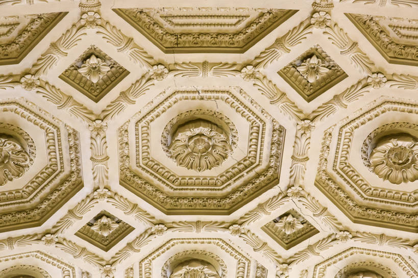 无人,横图,室内,白天,仰视,旅游,度假,名胜古迹,天花板,标志建筑,地标,建筑,意大利,欧洲,罗马,花纹,艺术,装饰,雕刻,图案,屋顶,建筑群,古典,历史,娱乐,建设,享受,休闲,放松,摄影,旧的,古典风格,远古,欧洲文化,威尼斯广场,式样,彩图,低角度拍摄,旅行,bj175