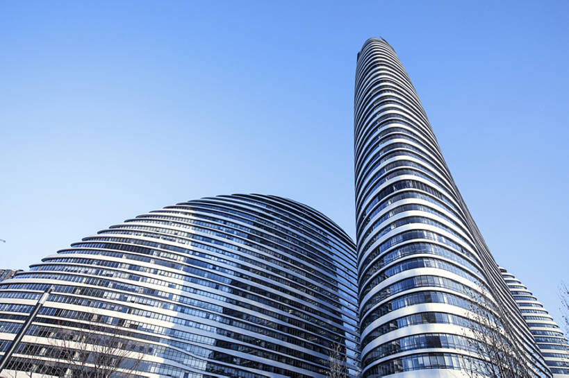 无人,横图,室外,白天,仰视,度假,美景,窗户,城市风光,标志建筑,城市,地标,建筑,北京,中国,亚洲,弯曲,艺术,景观,建筑群,娱乐,建设,现代,蓝色,风景,蓝天,天空,享受,休闲,办公大楼,景色,放松,摄影,建造,都市风光,东亚,玻璃杯,彩图,低角度拍摄,高层建筑,建筑结构,望京,望京SOHO,bj175